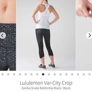 Lululemon Var-City Crop Leggings